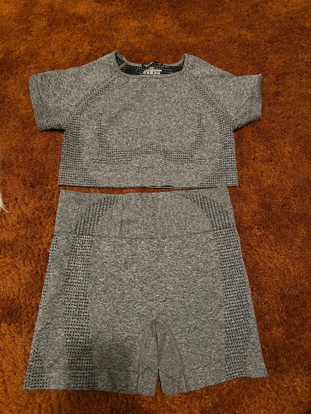 Gym set shorts and crop top